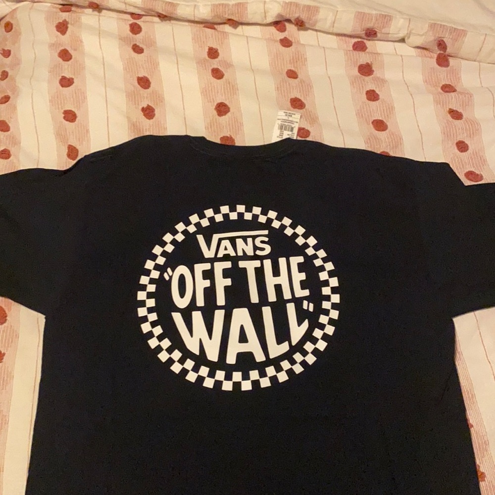 Comfy Black Vans Tee-Shirt(design print on the back)